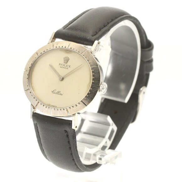 ROLEX Cellini 4083 K18WG cal.1601 Silver Dial Hand Winding Men's Watch - Picture 1 of 12